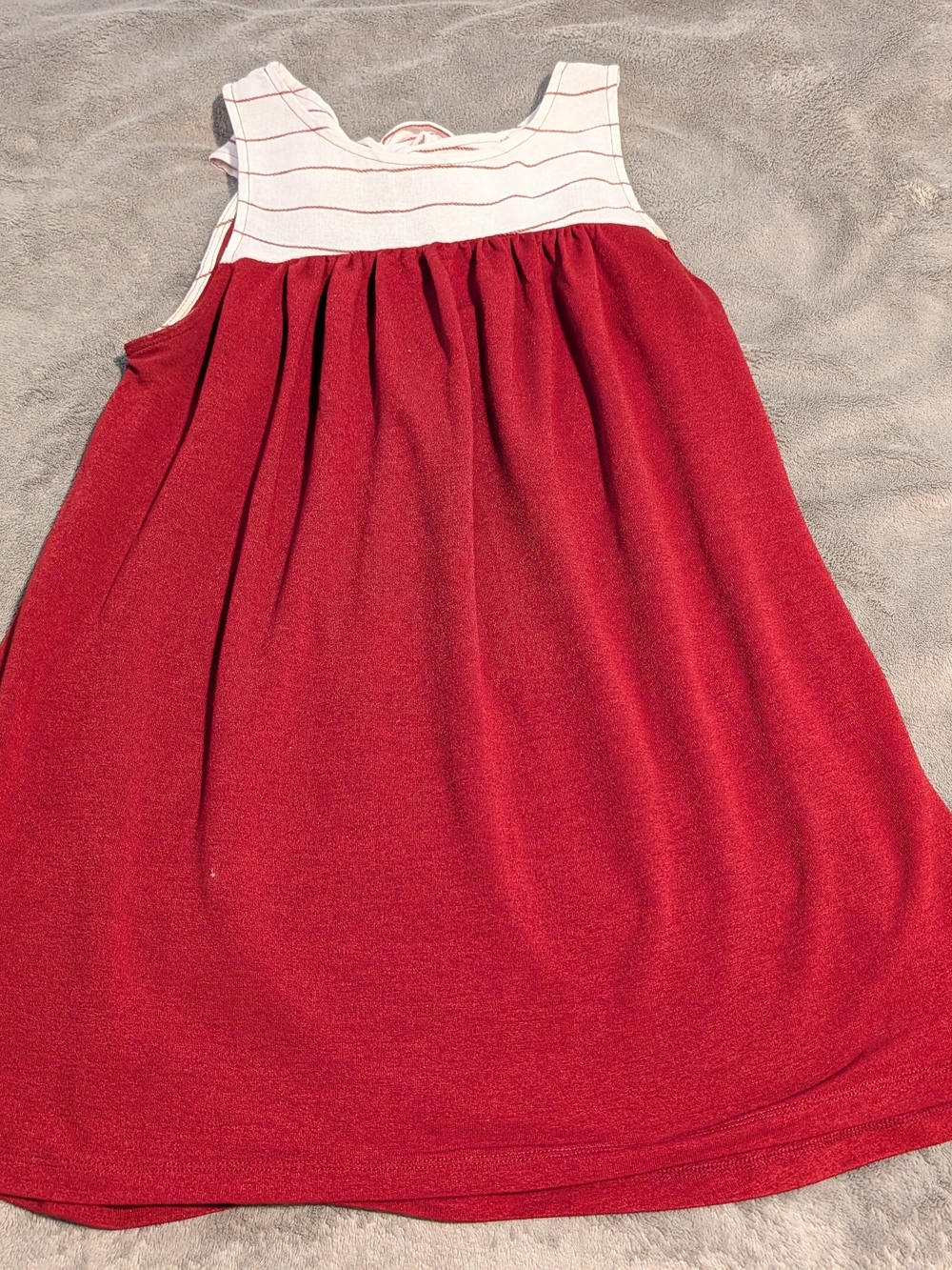 Betsy's Boutique Shop Women's Red & White Sleeveless Fit & Flare Dress Size S